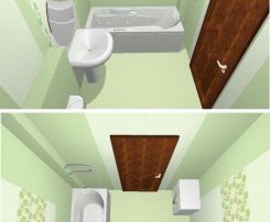 план маленькой ванной комнаты